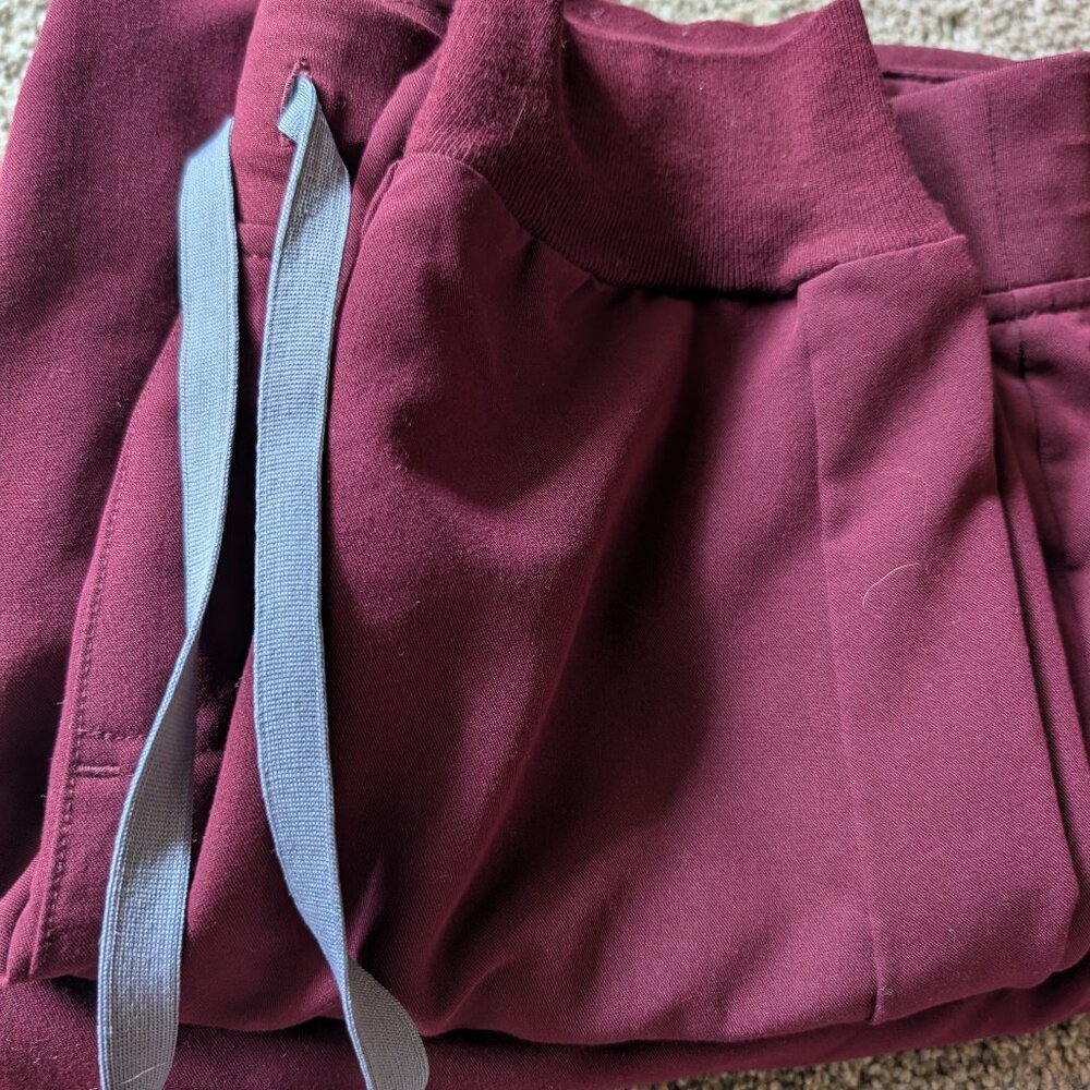 FIGS burgundy medium pants bundle